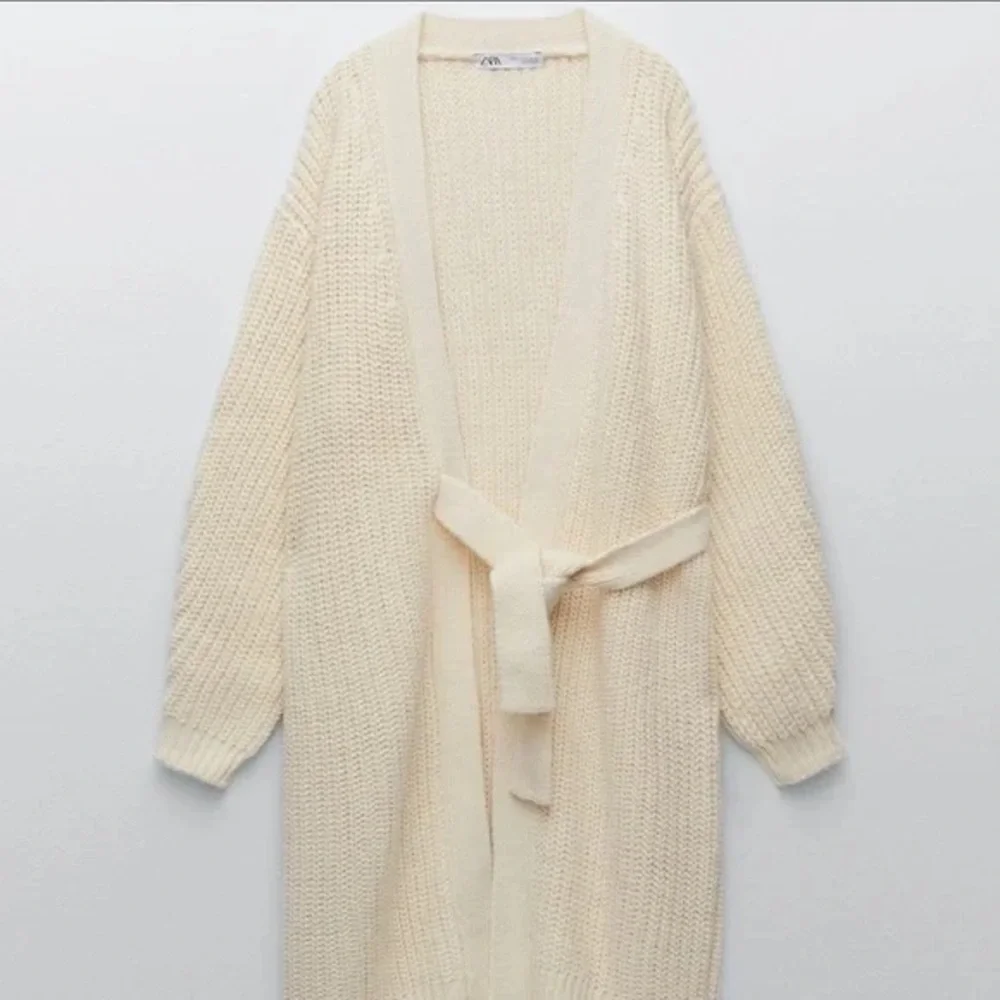 Zara long wrap chunky knit oversized cardigan - Picture 11 of 11